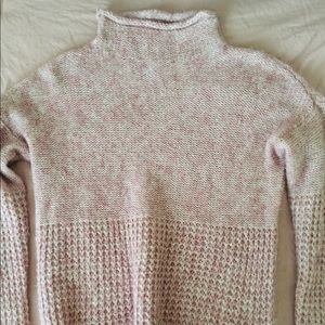 American Eagle mock neck pink sweater